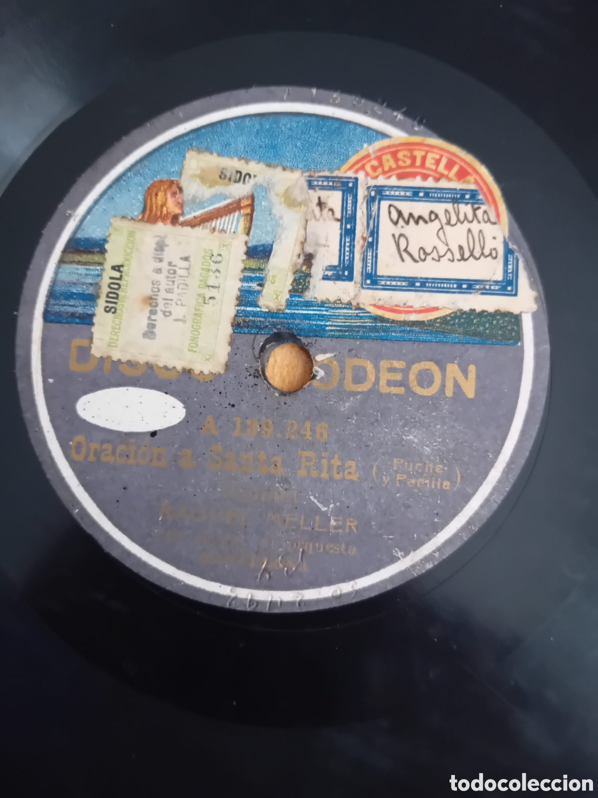Discos de pizarra: RAQUEL MELLER. SON CELOS. ORACION A SANTA RITA - Foto 2