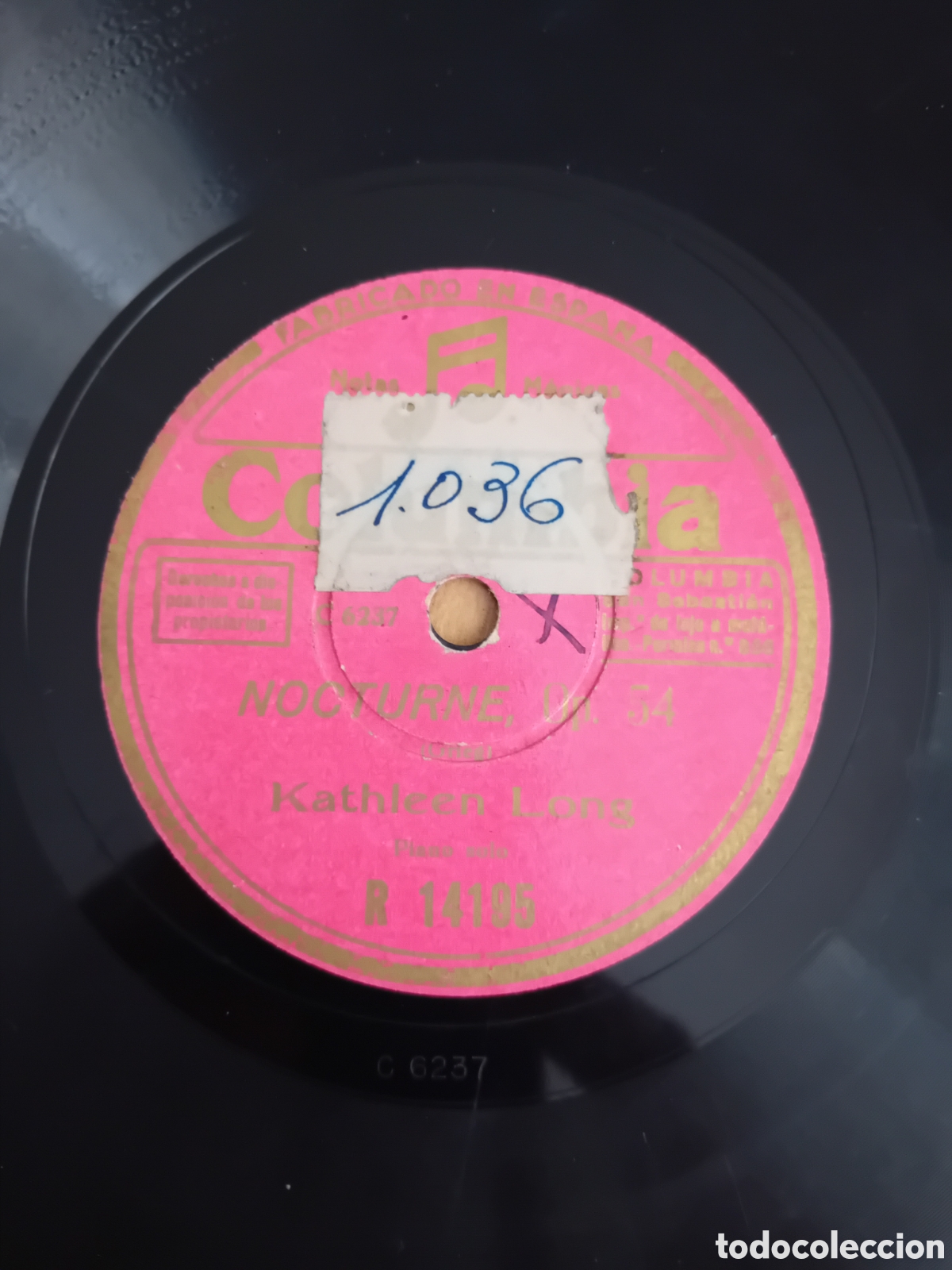 Discos de pizarra: KATHLEEN LONG. NOCTURNE. BUTERFLY. PEASANT SONG - Foto 2