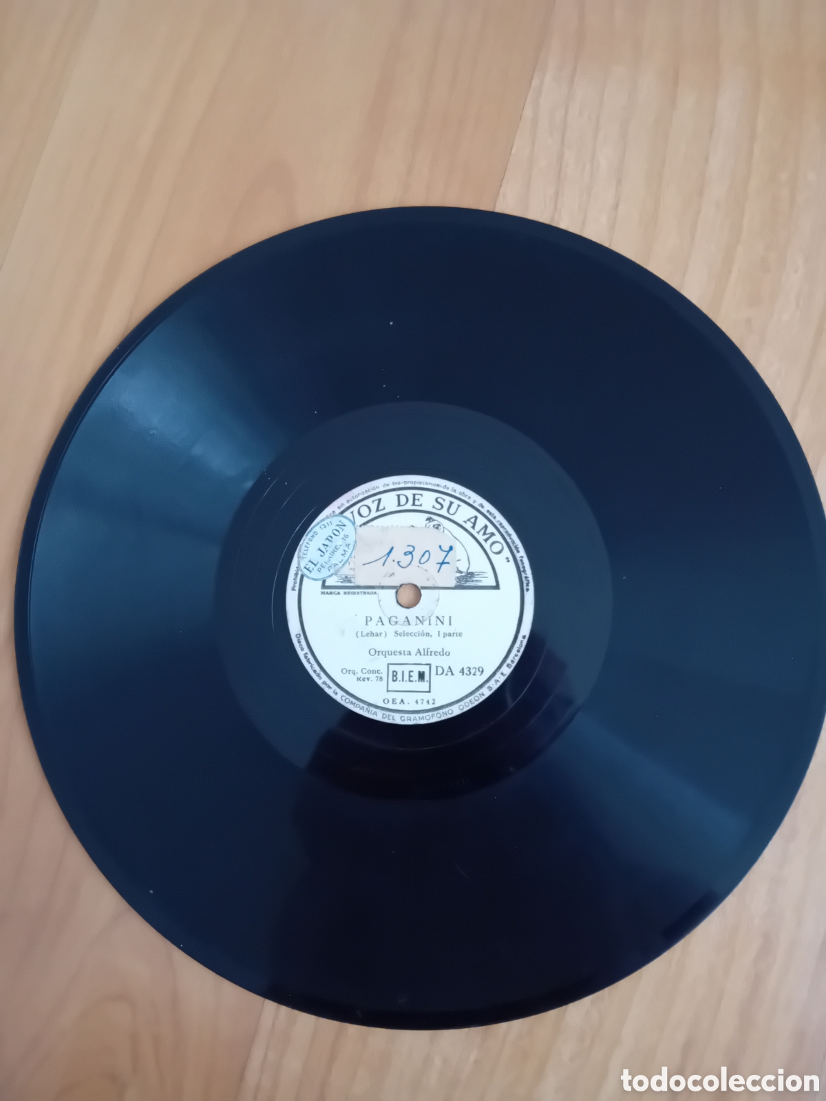 Discos de pizarra: ORQUESTA ALFREDO. PAGANINI - Foto 1