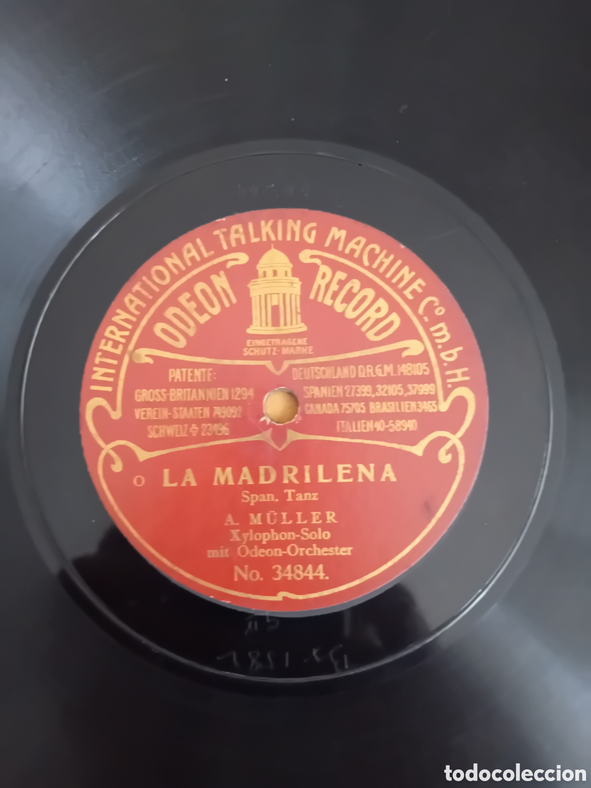 Discos de pizarra: ALBERT MULLER. BOULANGER MARSCH. LA MADRILENA - Foto 2