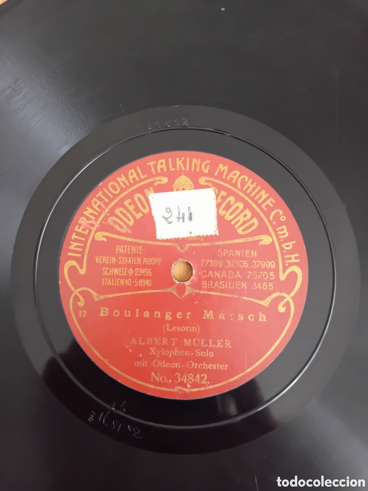Discos de pizarra: ALBERT MULLER. BOULANGER MARSCH. LA MADRILENA - Foto 4