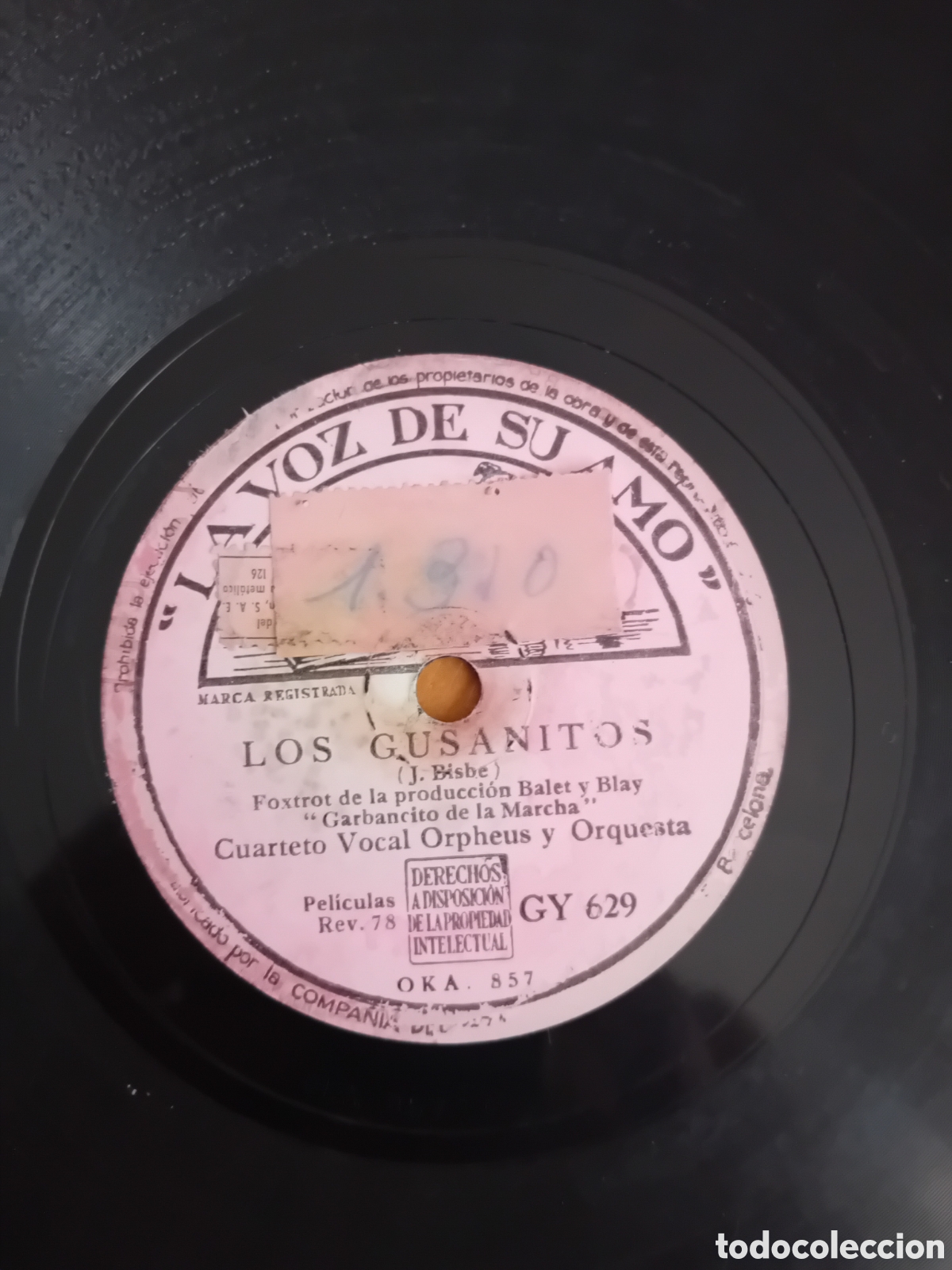 Discos de pizarra: CUARTETO VOCAL ORPHEUS. LOS GUSANITOS. POCA DEL PIM PAM PUM - Foto 4