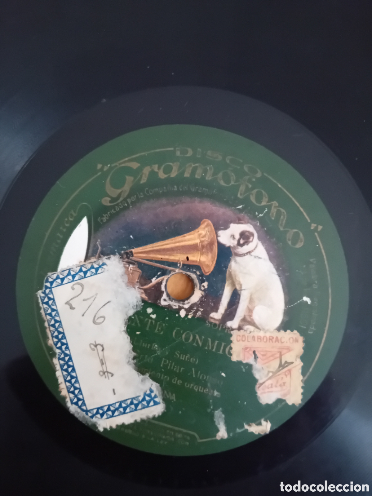 Discos de pizarra: PILAR ALONSO. SUBPICAROS OJOS. VENTE CONMIGO - Foto 5