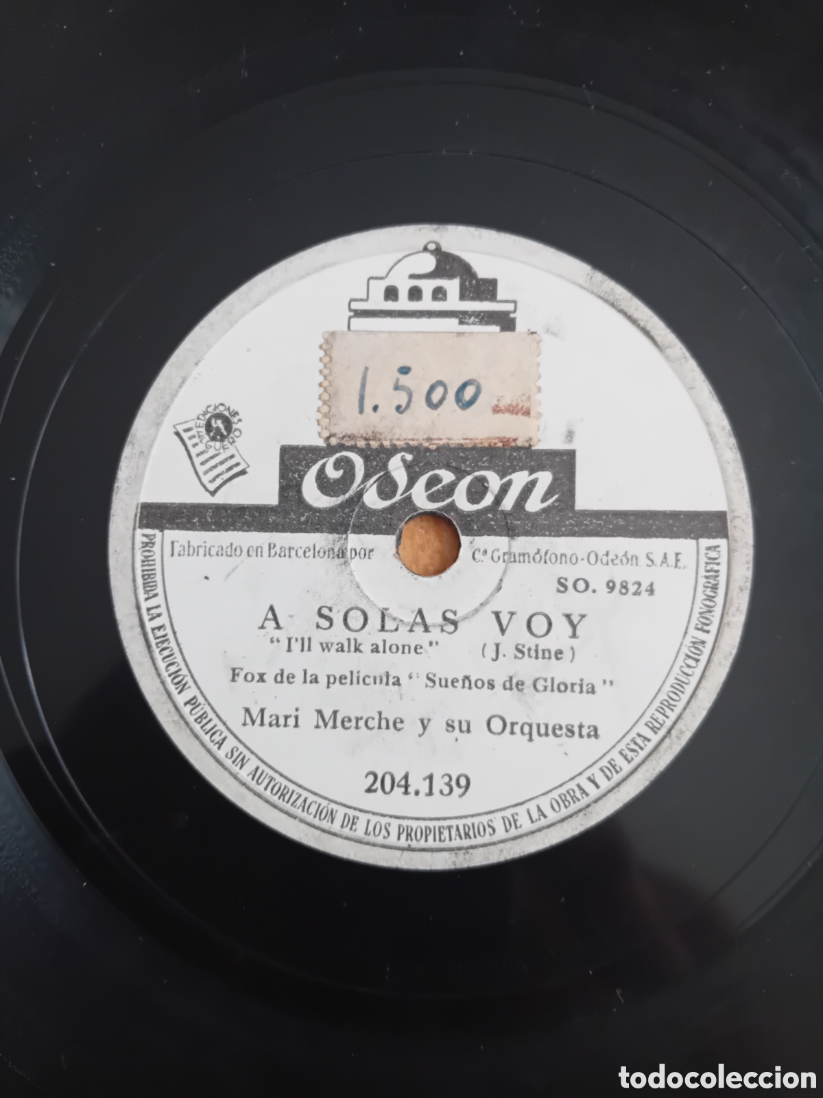 Discos de pizarra: MARI MERCHE. DOLORES. A SOLAS VOY - Foto 2
