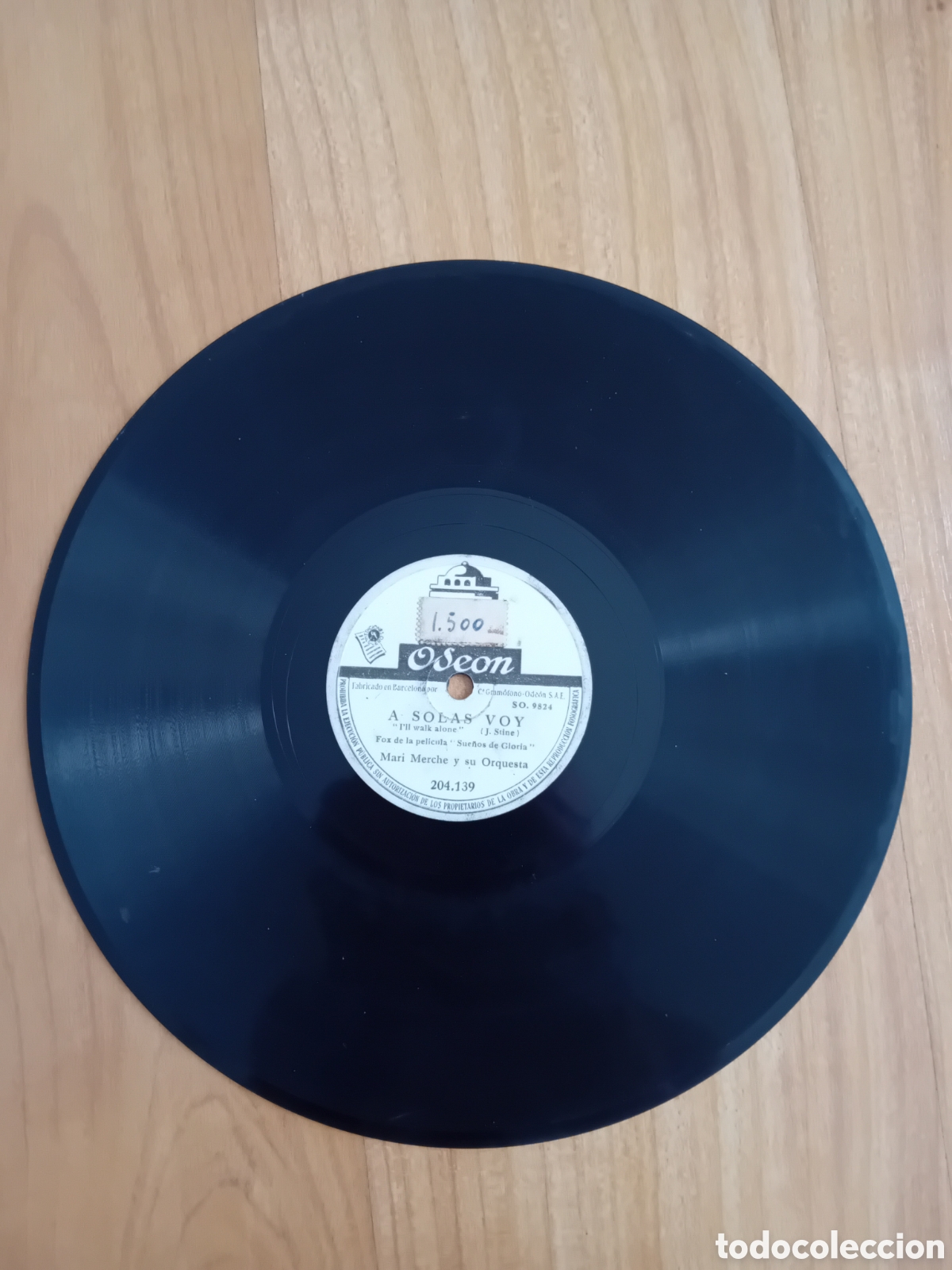 Discos de pizarra: MARI MERCHE. DOLORES. A SOLAS VOY - Foto 1