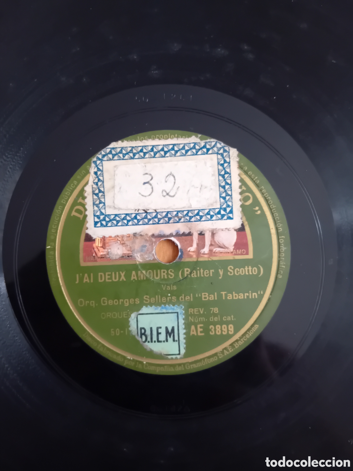 Discos de pizarra: GEORGES SELLERS. BAL TABARIN. JAI DEUX AMOURS - Foto 2