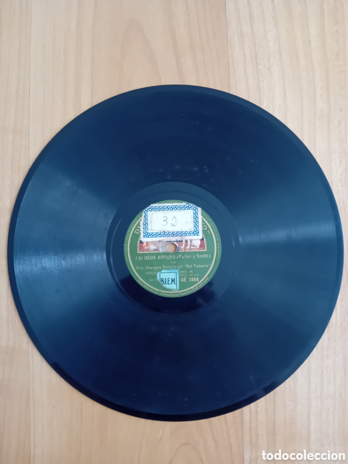 Discos de pizarra: GEORGES SELLERS. BAL TABARIN. JAI DEUX AMOURS - Foto 1