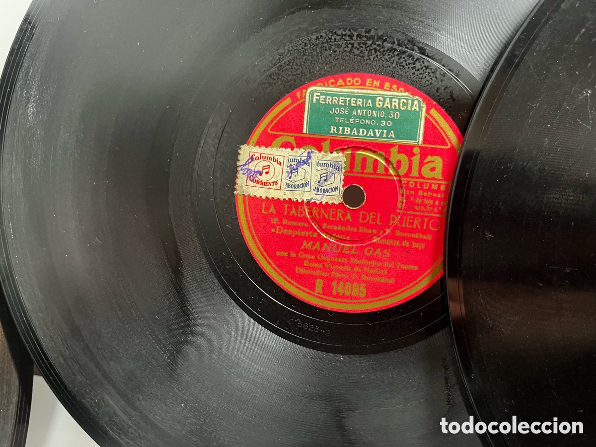 Discos de pizarra: Lote 20 discos de pizarra para gram&oacute;fono - Foto 9