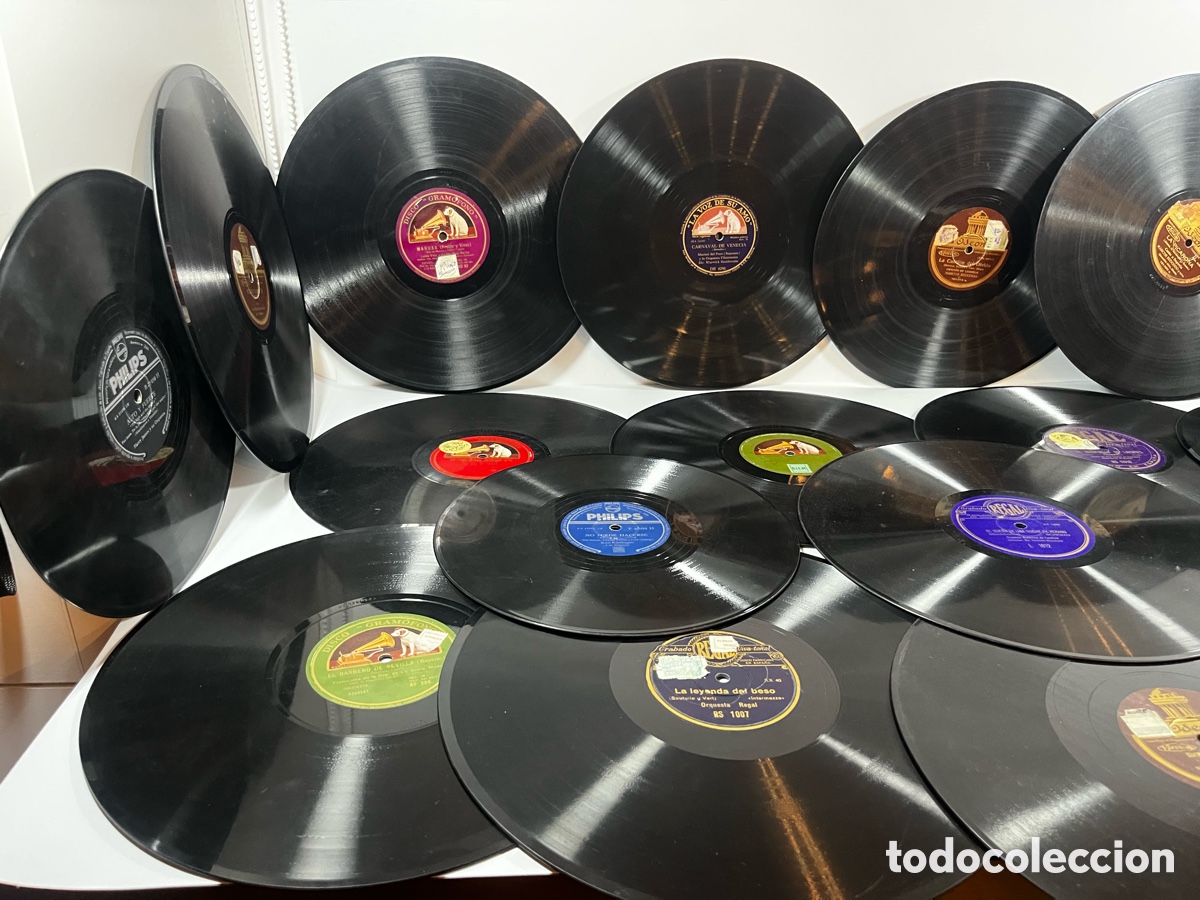 Discos de pizarra: Lote 20 discos de pizarra para gram&oacute;fono - Foto 22