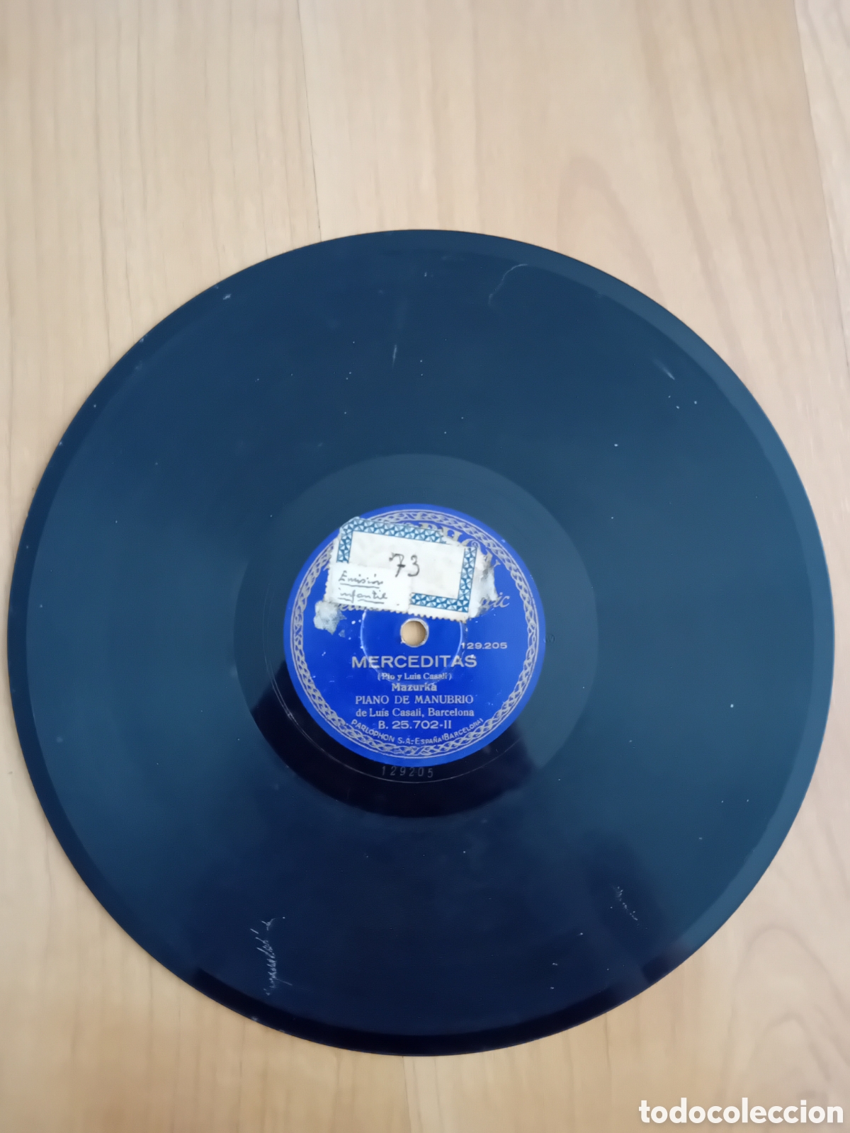 Discos de pizarra: LUIS CASALI. MERCEDITAS. A LAS TRES DE LA MA&Ntilde;ANA - Foto 1