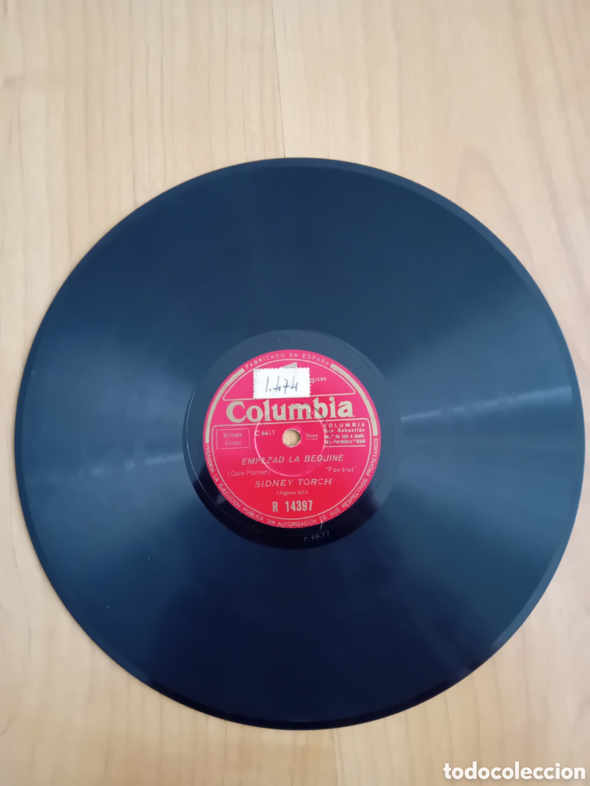 Discos de pizarra: SIDNEY TORCH. EMPEZAD LA BEGUINE. LA BRISA Y YO - Foto 3