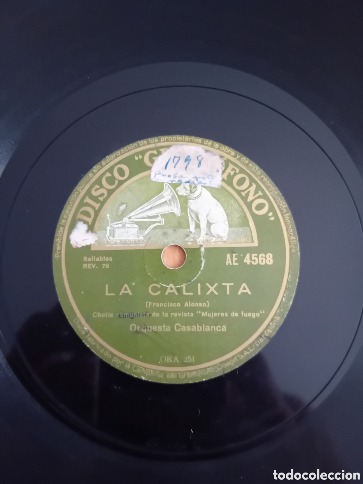 Discos de pizarra: ORQUESTA CASABLANCA. PERLAS DE CEYLAN. LA CALIXTA - Foto 2