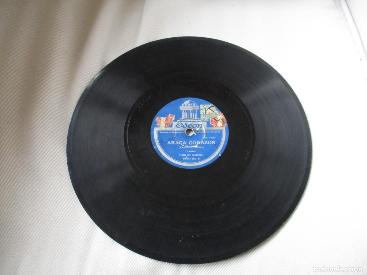 Discos de pizarra: TANGOS DE GARDEL: EL PONCHO DEL AMOR Y ARACA CORAZ&Oacute;N. ODE&Oacute;N. - Foto 1
