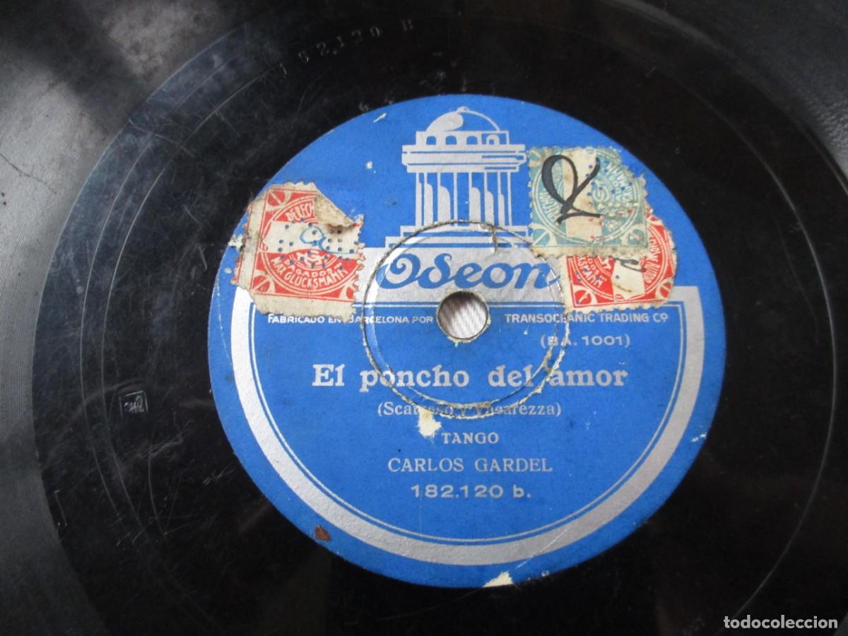 Discos de pizarra: TANGOS DE GARDEL: EL PONCHO DEL AMOR Y ARACA CORAZ&Oacute;N. ODE&Oacute;N. - Foto 2