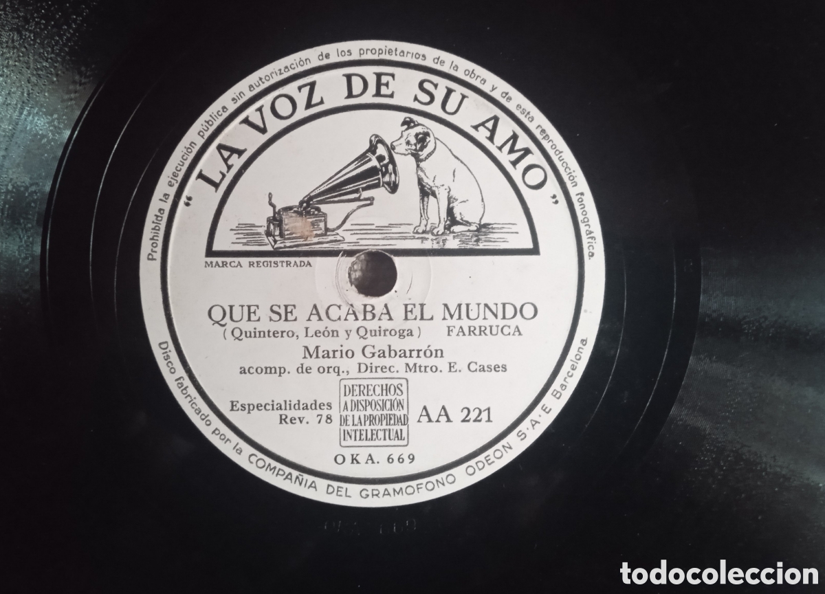 Discos de pizarra: Lote de 14 discos de gram&oacute;fono. - Foto 17
