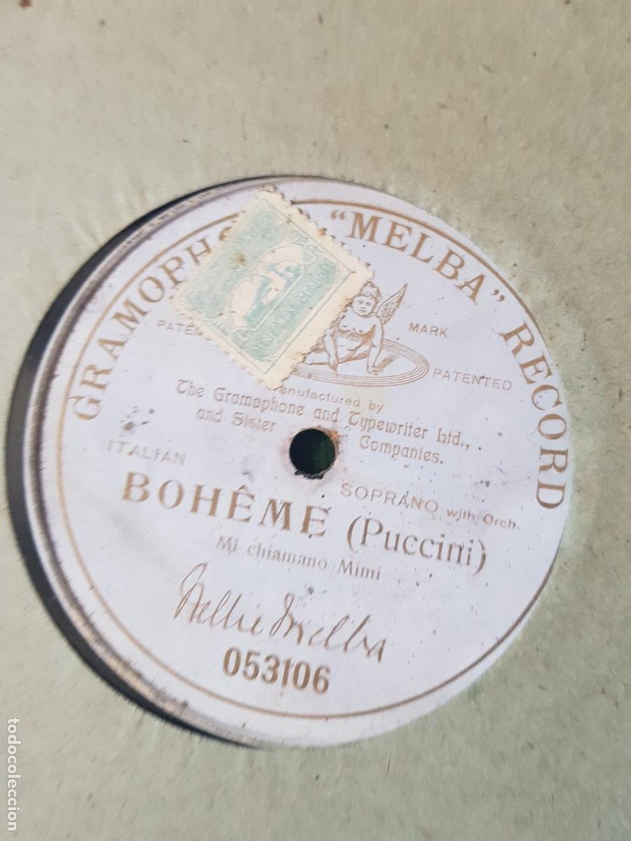 Discos de pizarra: BOHEME (PUCCINI) SOPRANO WJTH ORCH. - Foto 1