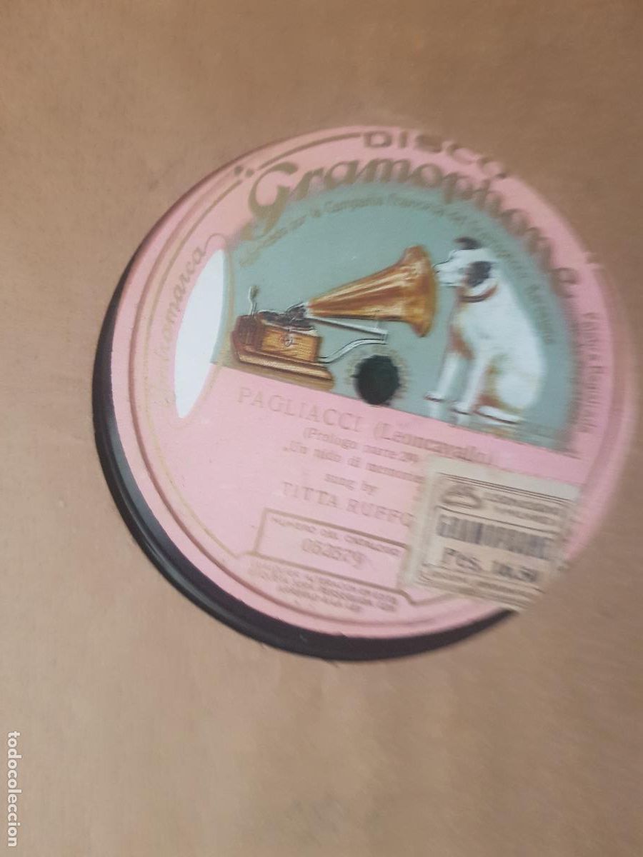 Discos de pizarra: PLAGLIACCI (LEONCAVALLO) TITTA RUFFO - Foto 1