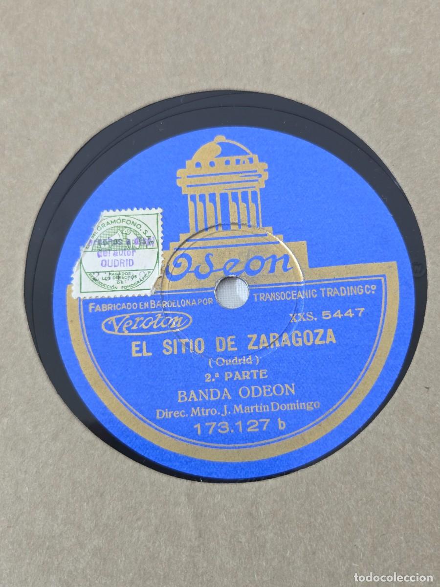Discos de pizarra: Disco de pizarra Banda Ode&oacute;n, El sitio de zaragoza - Foto 2