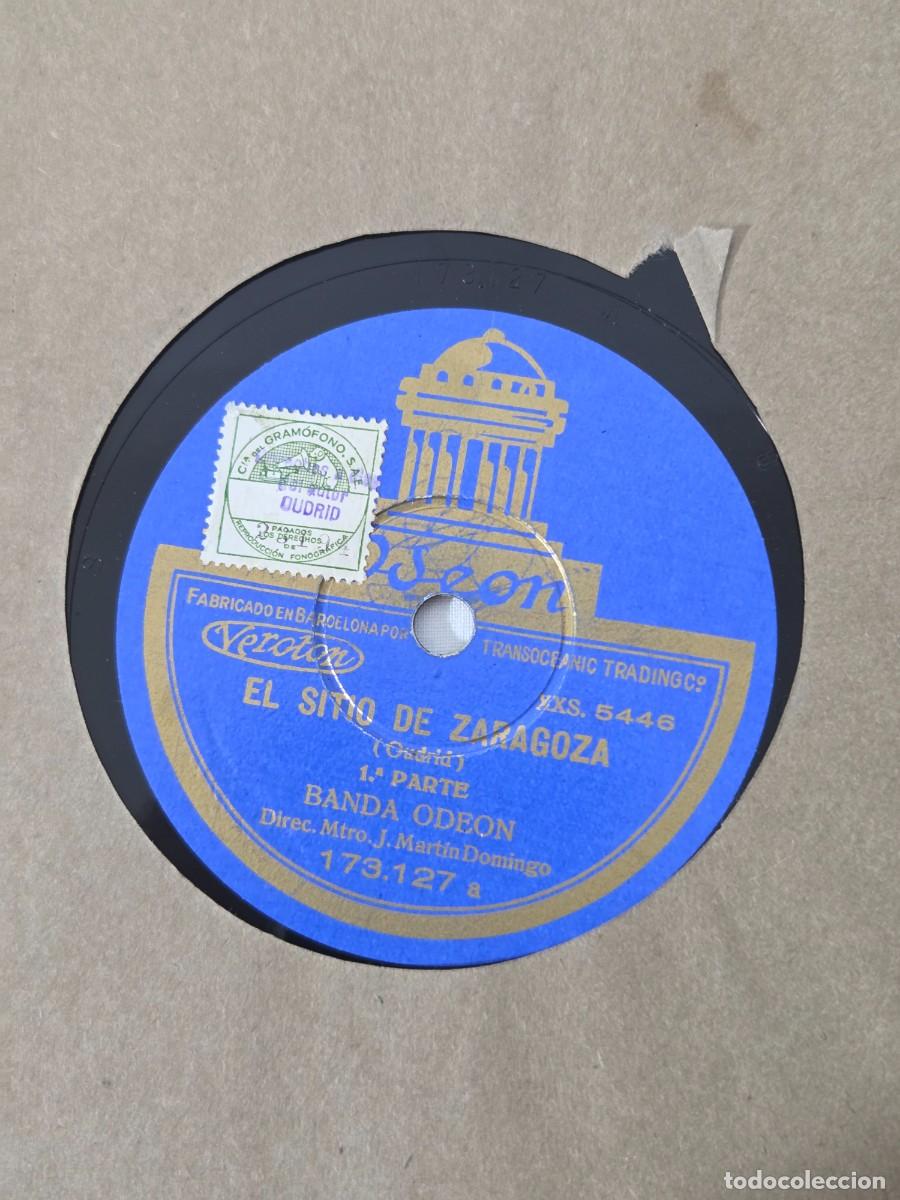 Discos de pizarra: Disco de pizarra Banda Ode&oacute;n, El sitio de zaragoza - Foto 4