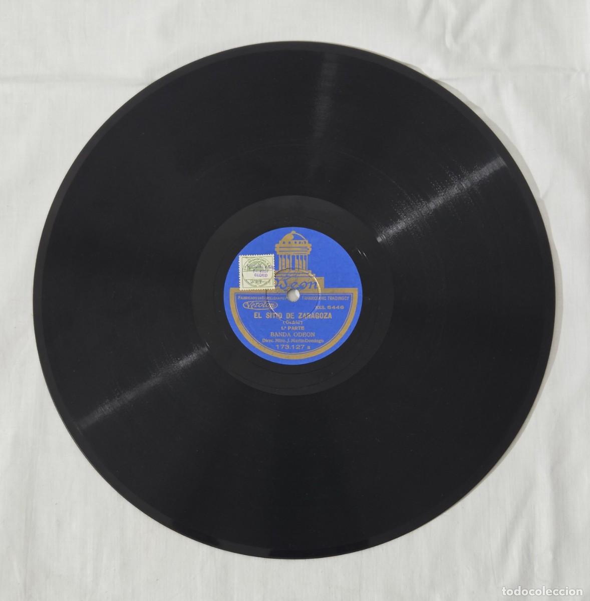 Discos de pizarra: Disco de pizarra Banda Ode&oacute;n, El sitio de zaragoza - Foto 5