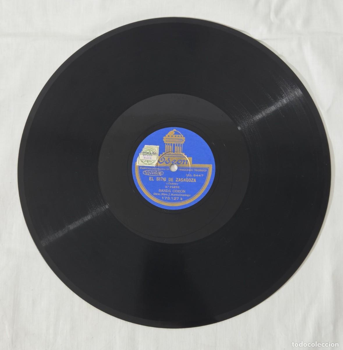 Discos de pizarra: Disco de pizarra Banda Ode&oacute;n, El sitio de zaragoza - Foto 6