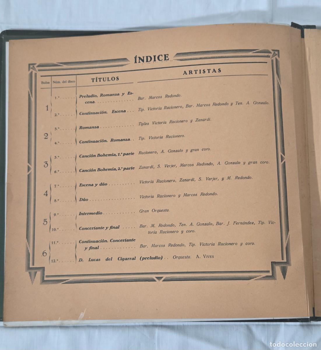 Discos de pizarra: 6 LPs de Pizarra, Amadeo Vives, Bohemios. - Foto 7