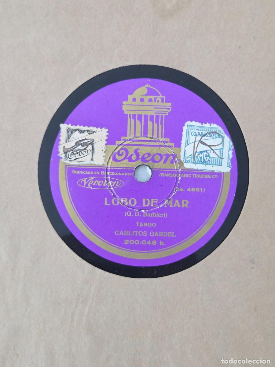 Discos de pizarra: Disco de pizarra Carlitos Gardel, Lobo de mar, La Cieguita, Tango - Foto 2