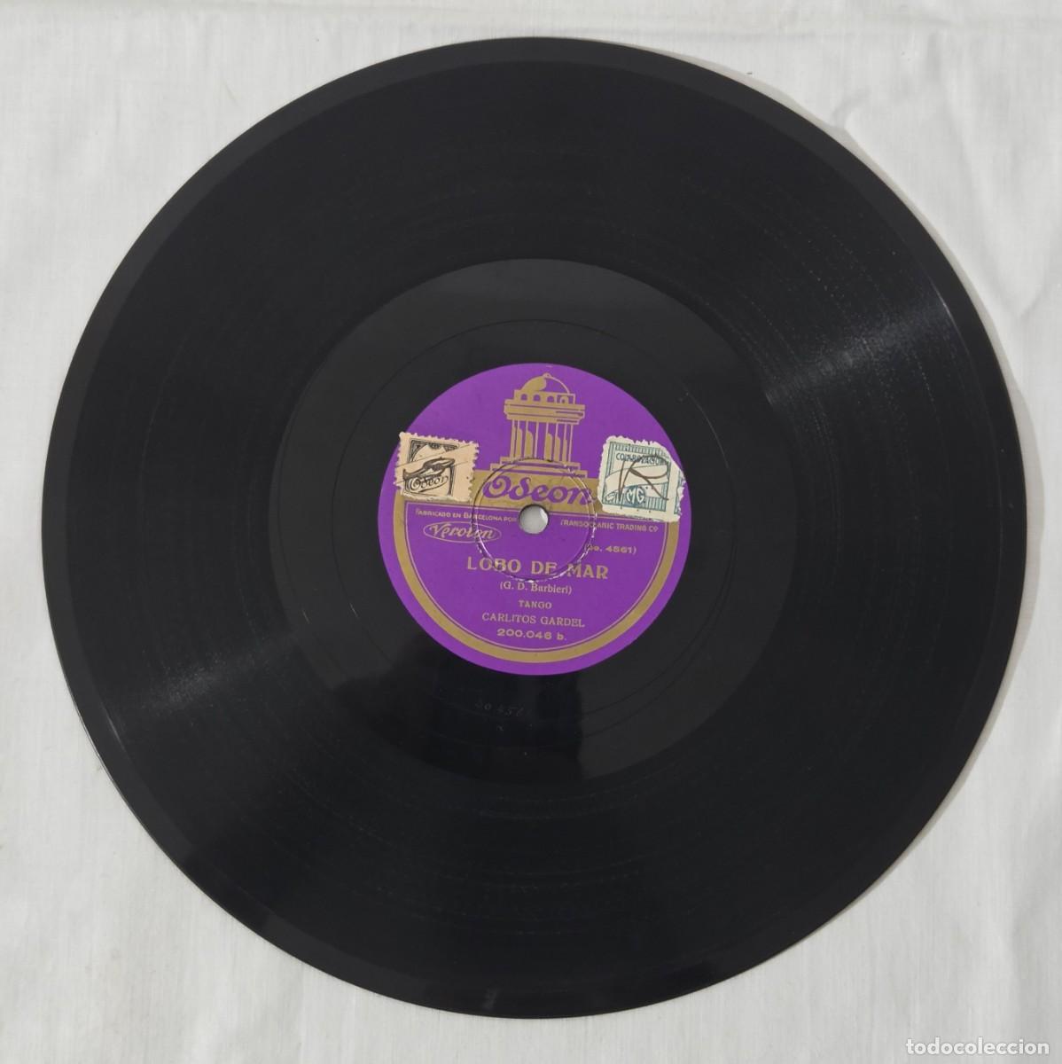 Discos de pizarra: Disco de pizarra Carlitos Gardel, Lobo de mar, La Cieguita, Tango - Foto 5