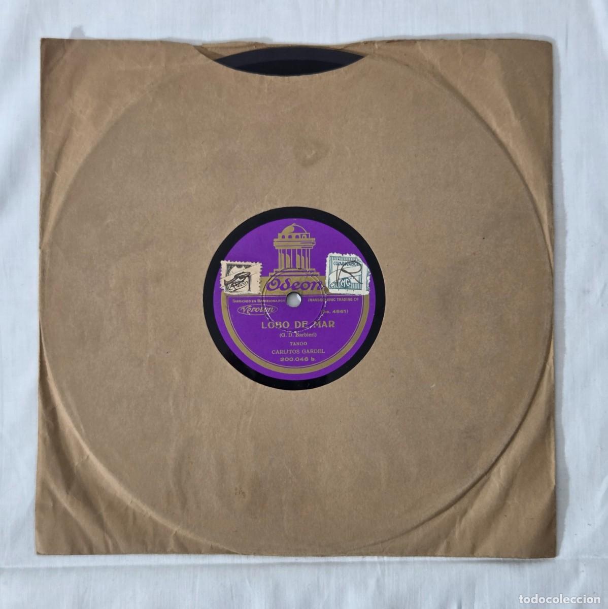 Discos de pizarra: Disco de pizarra Carlitos Gardel, Lobo de mar, La Cieguita, Tango - Foto 1