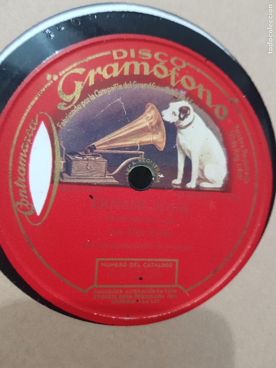 Discos de pizarra: DISCO DE PIZARRA,ERNANI VERDI - Foto 1