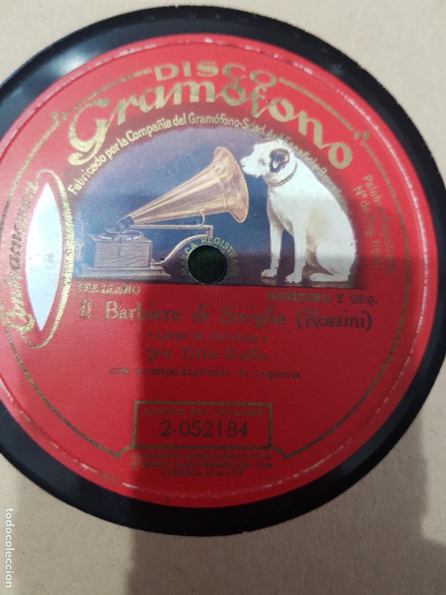 Discos de pizarra: DISCO DE PIZARRA,EL BARBIERIR DE SEVILLA - Foto 1
