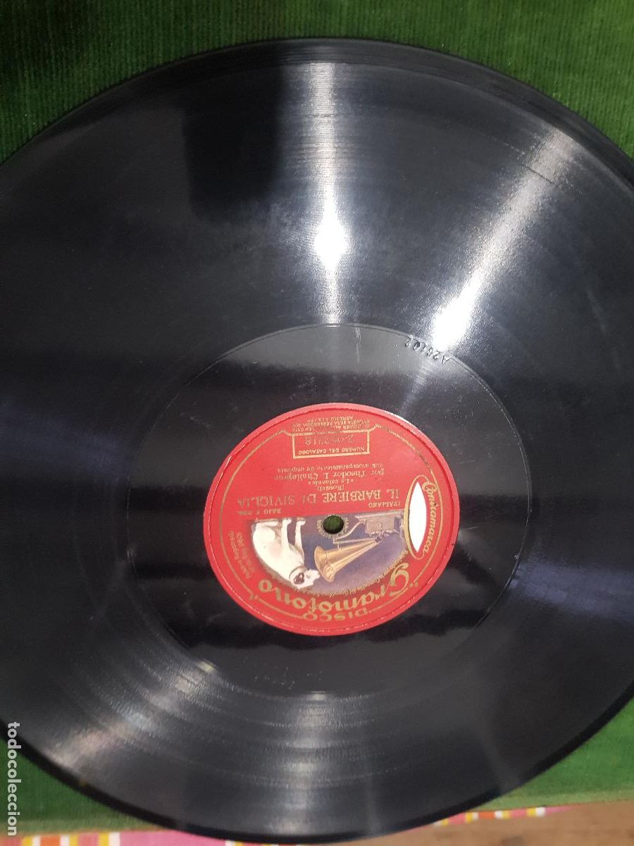 Discos de pizarra: DISCO DE PIZARRA,EL BARBIERIR DE SEVILLA - Foto 3