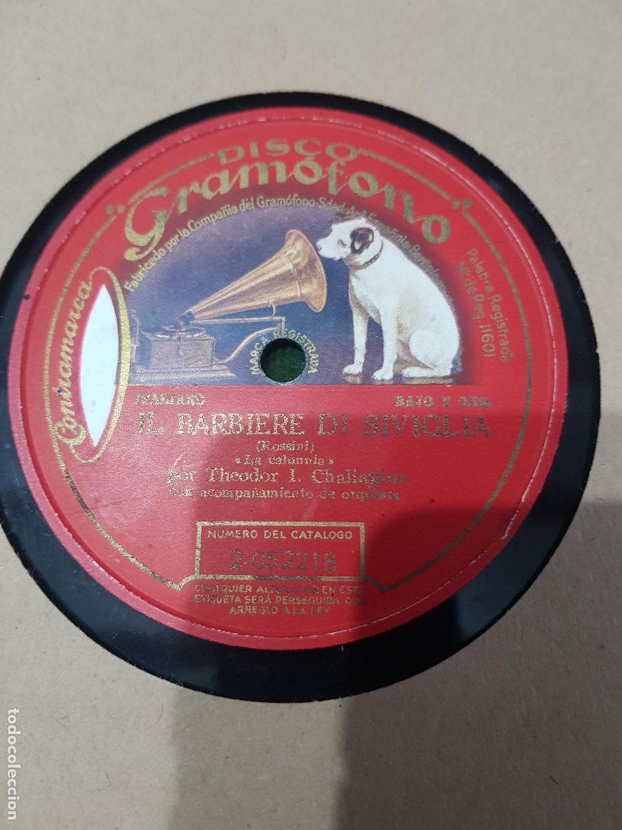 Discos de pizarra: DISCO DE PIZARRA,EL BARBIERIR DE SEVILLA - Foto 1