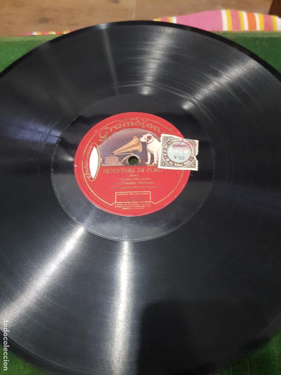Discos de pizarra: DISCO DE PIZARRA,PESCATORI DI PERLE - Foto 2
