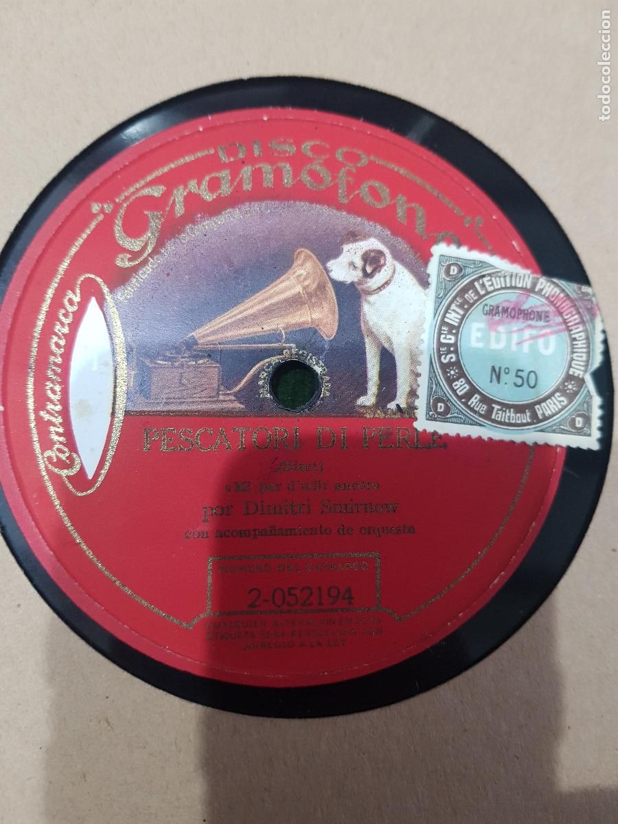 Discos de pizarra: DISCO DE PIZARRA,PESCATORI DI PERLE - Foto 1