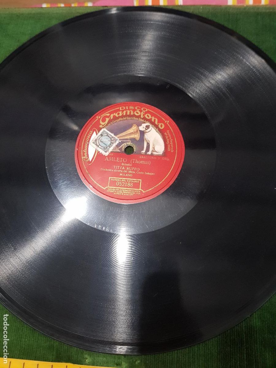 Discos de pizarra: DISCO DE PIZARRA,AMLETO -TITTA RUFFO - Foto 3