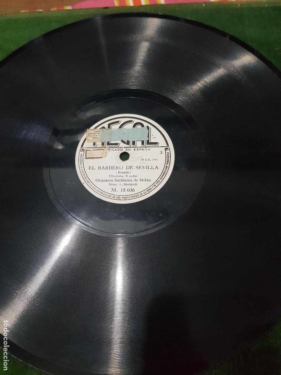 Discos de pizarra: DISCO DE PIZARRA,EL BARBERO DE SEVILLA - Foto 4