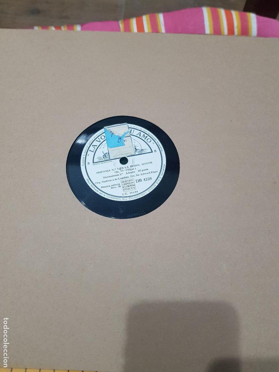 Discos de pizarra: DISCO DE PIZARRA,SINFONIA 1 EN BEMOL MAYOR - Foto 3