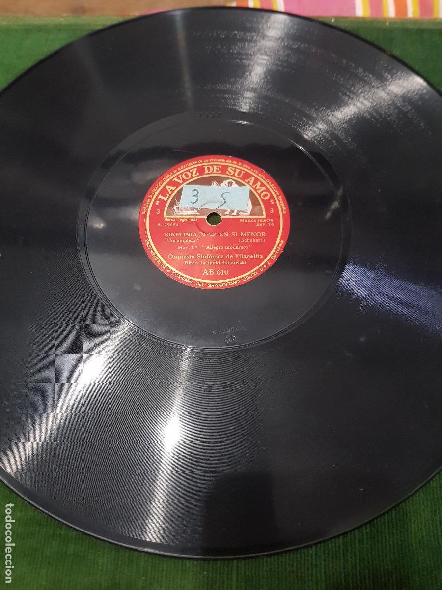 Discos de pizarra: DISCO DE PIZARRA,SINFONIA 8 EN SI MENOR - Foto 3