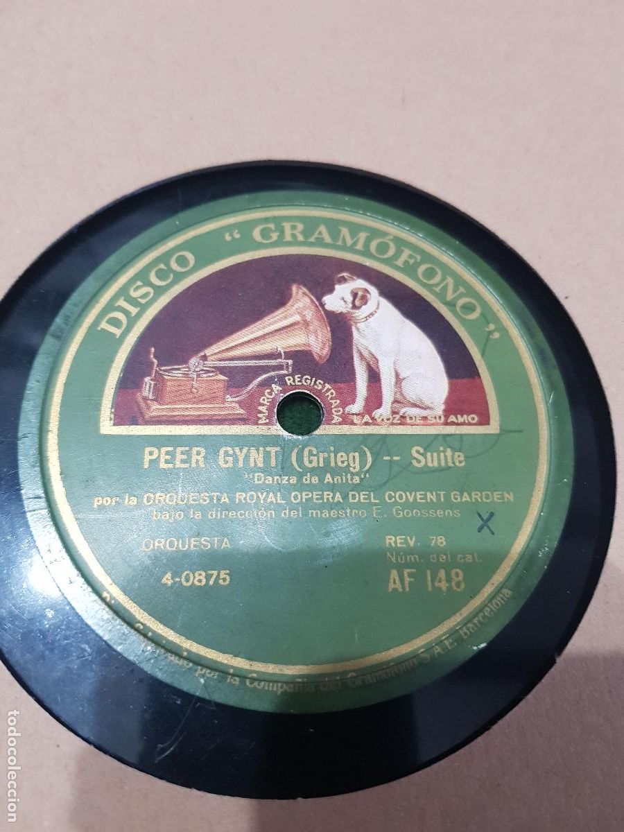 Discos de pizarra: DISCO DE PIZARRA,PEER GYNT GRIEG SUITE - Foto 1