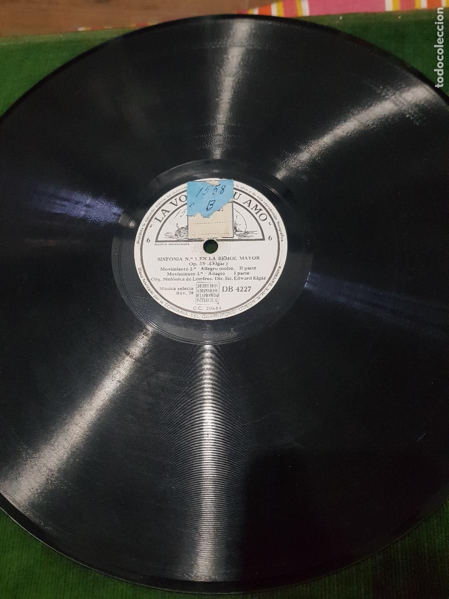 Discos de pizarra: DISCO DE PIZARRA,SINFONIA N&ordm;1 EN BEMOL MAYOR - Foto 3