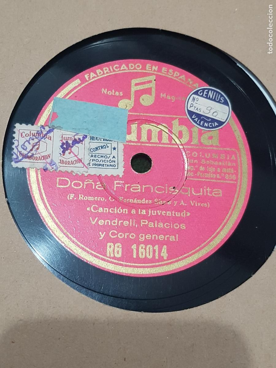 Discos de pizarra: DISCO DE PIZARRA,DO&Ntilde;A FRANCISQUITA - Foto 2