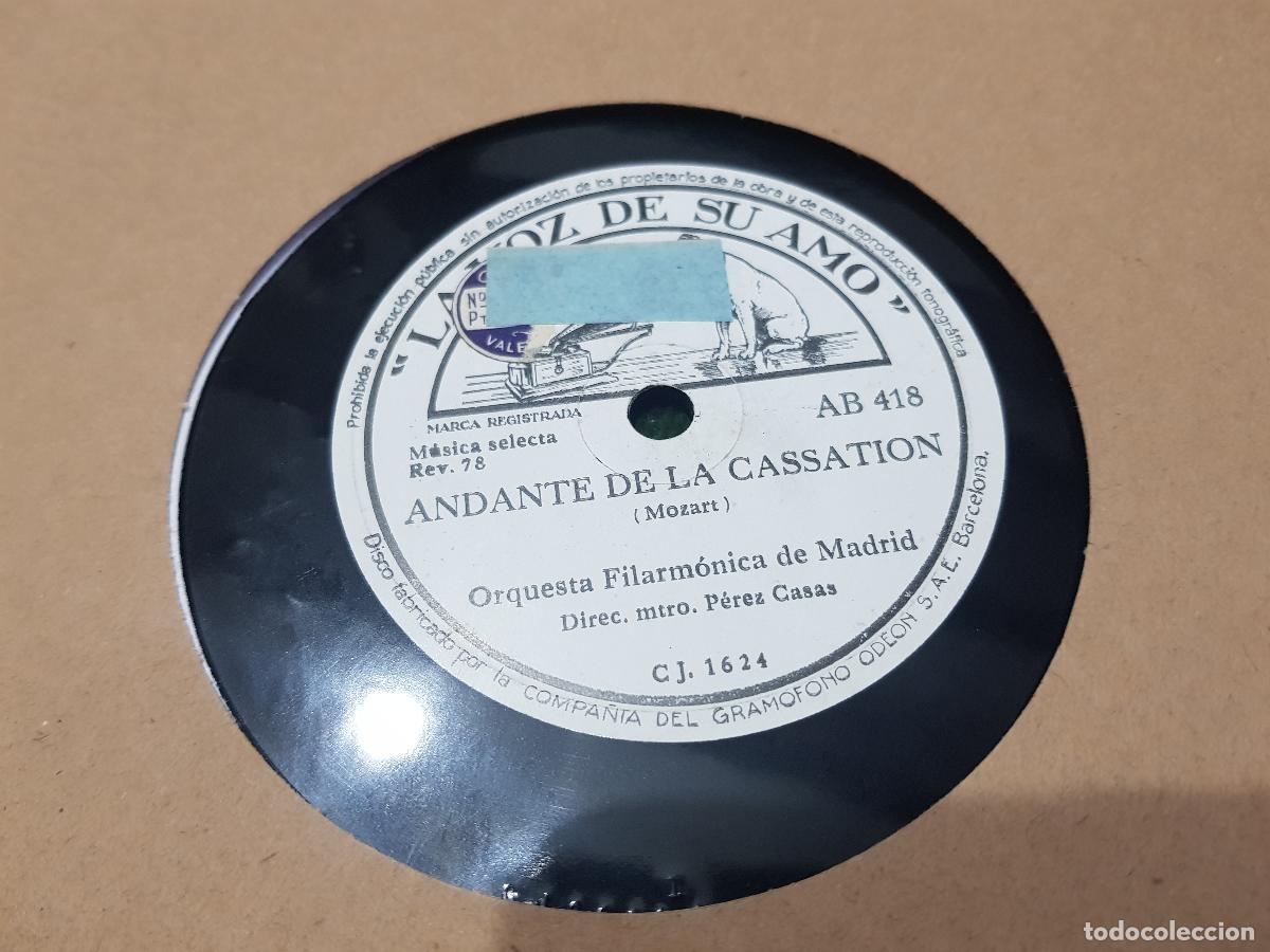 Discos de pizarra: DISCO DE PIZARRA,ANDANTE DE LA CASSATION MOZART - Foto 1