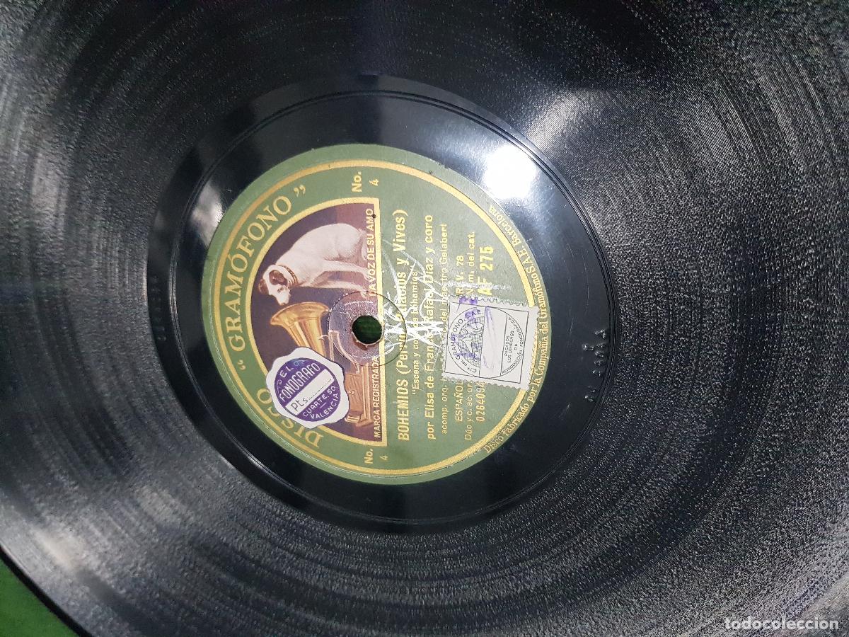Discos de pizarra: DISCO DE PIZARRA,BOHEMIOS,PERIN PALACIOS Y VIVES - Foto 1