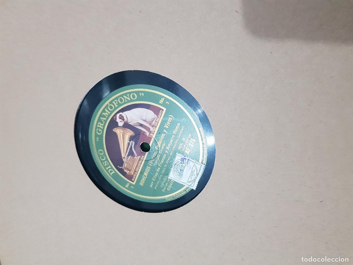 Discos de pizarra: DISCO DE PIZARRA,BOHEMIOS,PERIN PALACIOS Y VIVES - Foto 3