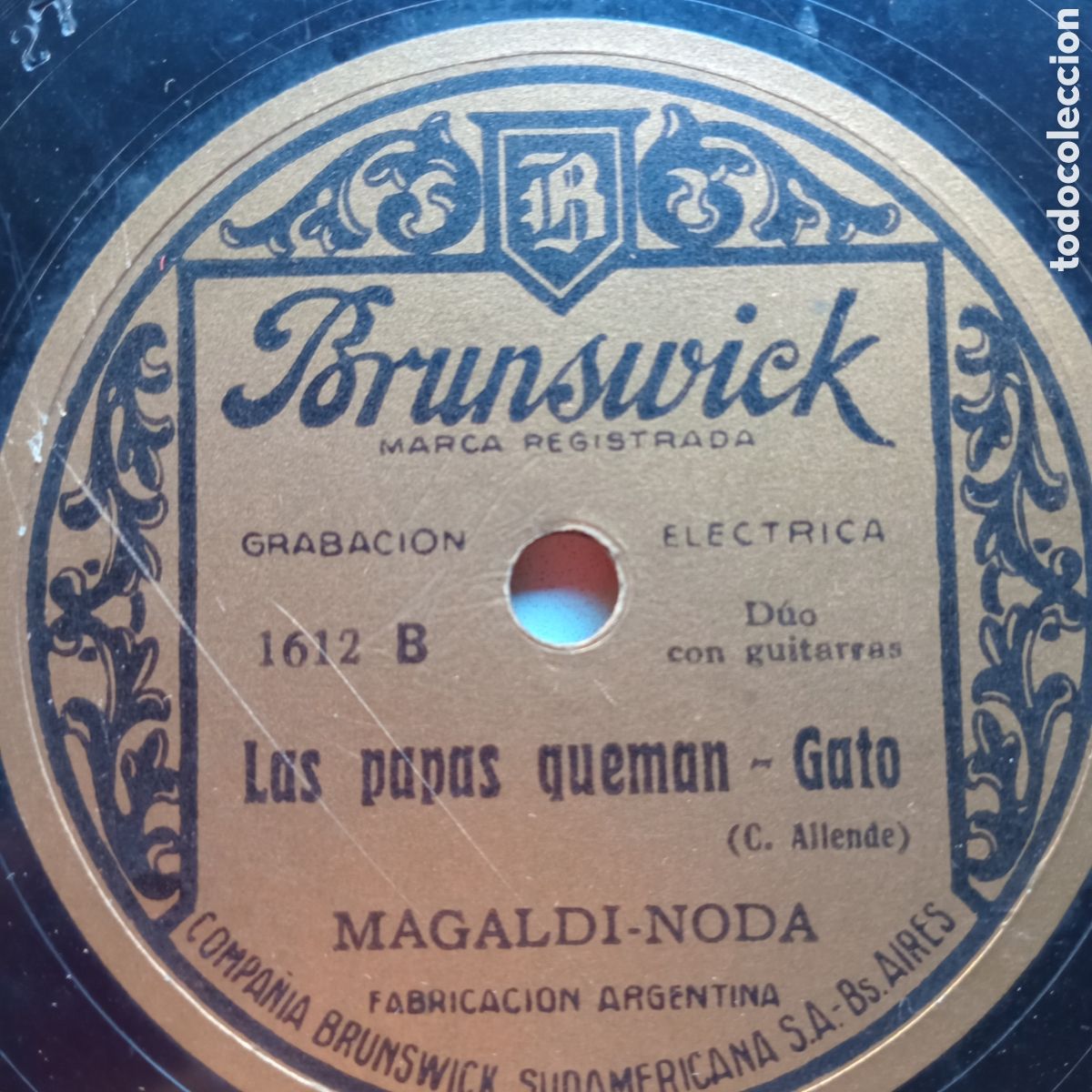 Discos de pizarra: MAGALDI - NODA - LAS PAPAS QUEMAN- - Foto 1