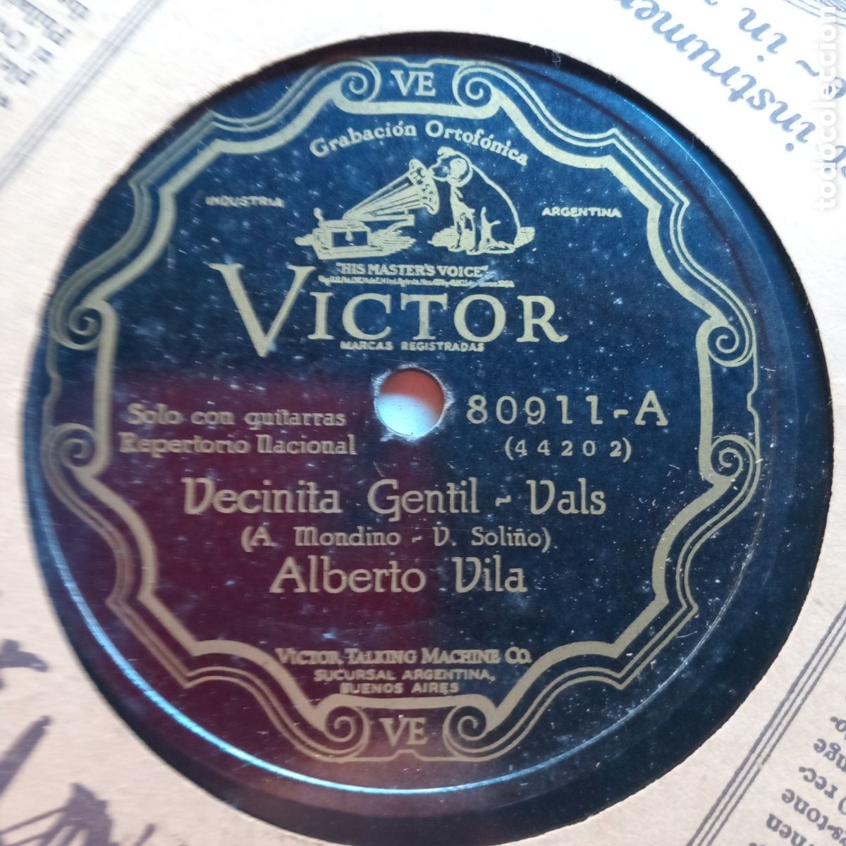 Discos de pizarra: ALBERTO VILA-REY DE COPAS - DECINILA GENTIL - Foto 2