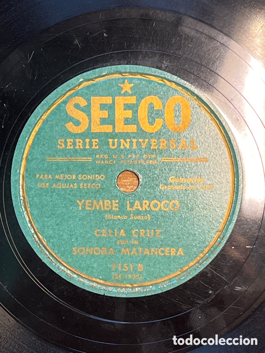 Discos de pizarra: Celia Cruz Sonora Marancera - Abre la puerta querida/ Yembe Laroco - Foto 1
