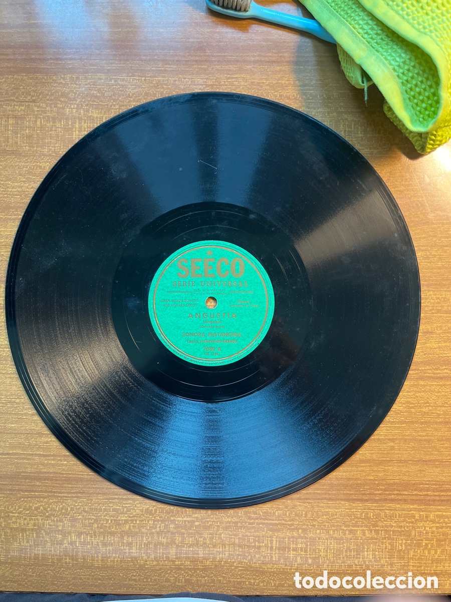 Discos de pizarra: Sonora Mantancera - Pan De Piquito - Angustia - Seeco Cuba - Foto 4