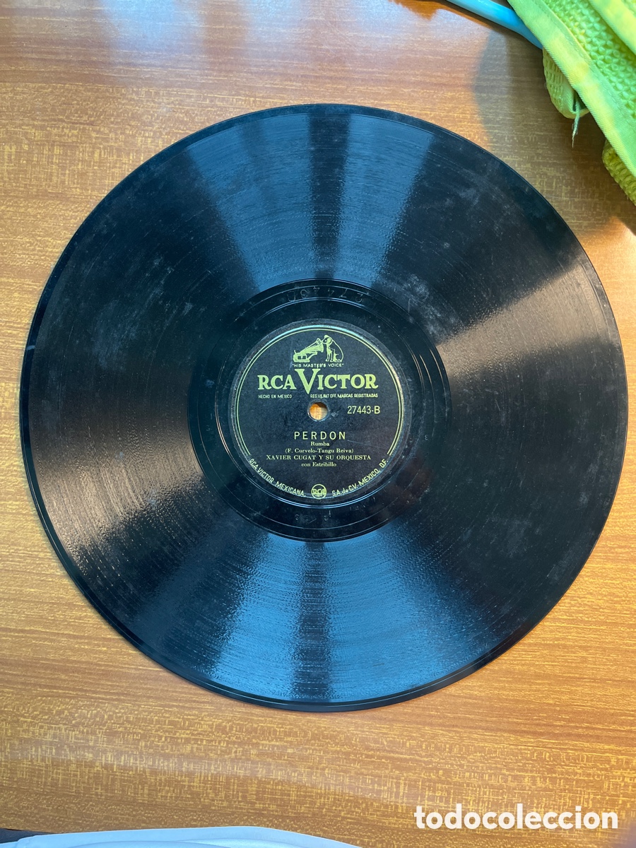 Discos de pizarra: Xavier Cugat - Ojos Verdes / Perd&oacute;n - Rca V&iacute;ctor - Foto 4